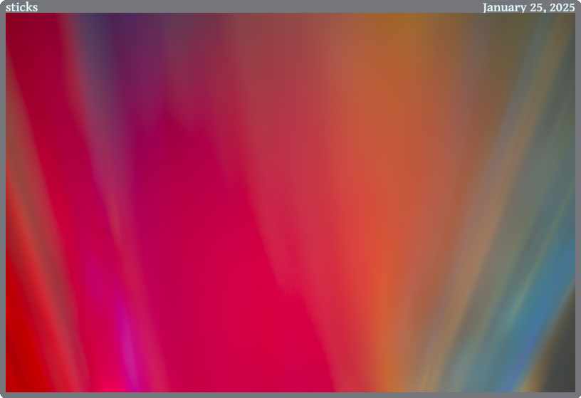 sticks, taken 2025-01-25 || Canon Canon EOS 6D | 100.0 | 1/1s @ 4.5